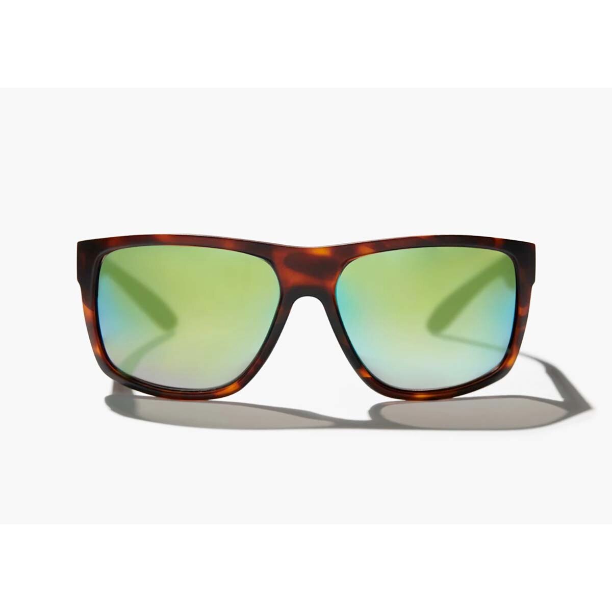 Bajio Boneville Sunglasses Polarized in Dark Tort Matte with Green Glass